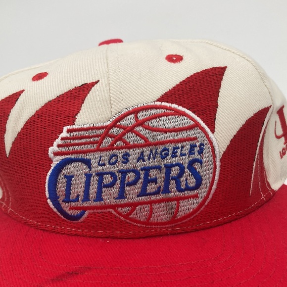 Vintage Logo Athletic Los Angeles Clippers Shark Tooth Hat SnapBack Rare - Picture 4 of 12
